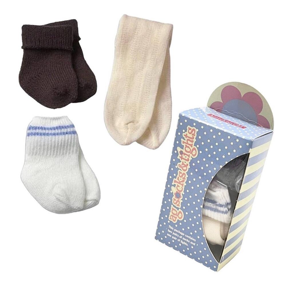 American Girl Doll Tights & Socks Set I Ankle Sports Dress 3 Pair New Box